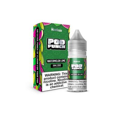 Watermelon Lime Vapetasia Pod Punch Salts 30mL with packaging