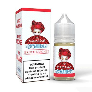 Bruce Leechee Ice (Mango Lychee Ice) The Mamasan Salts 30mL with Packaging