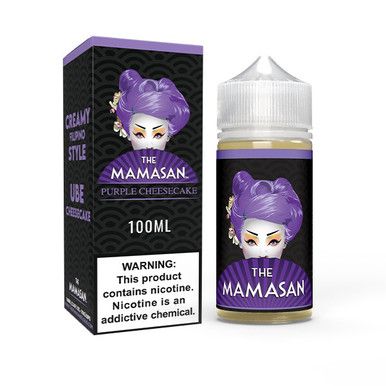 Purple Cheesecake (Taro Cheesecake) The Mamasan Series 100mL with packaging