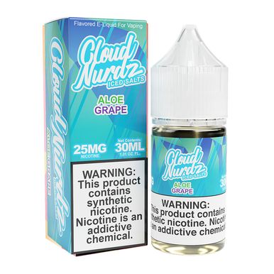 Aloe Grape Ice Cloud Nurdz Salts 30mL with packaging