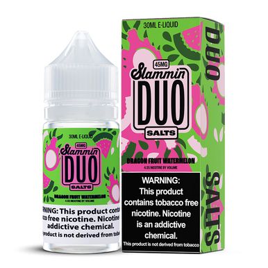 Dragonfruit Watermelon Slammin Duo Salts 30mL with packaging