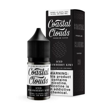 Iced Strawberry Kiwi by Coastal Clouds Salt TFN E- Liquid with Packaging