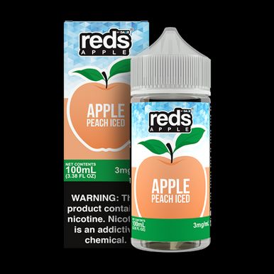 Peach Iced 7Daze Reds 100mL with packaging