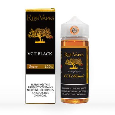 VCT Black Ripe Vapes 120mL with packaging