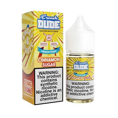 Cinnamon Sugar French Dude Salts 30mL with packaging