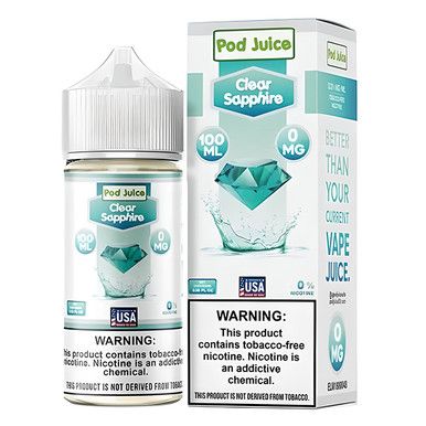 Clear Sapphire by Pod Juice Series 100mL with packaging