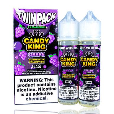 Grape By Candy King Bubblegum Collection E-Liquid with Packaging