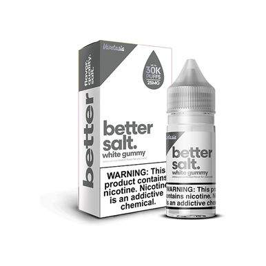 White Gummy Vapetasia Better Salt Salts 30mL with packaging