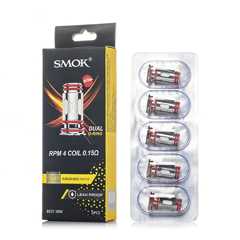 SMOK RPM 4 Replacement Coils (5-Pack) 0.15 ohm with packaging
