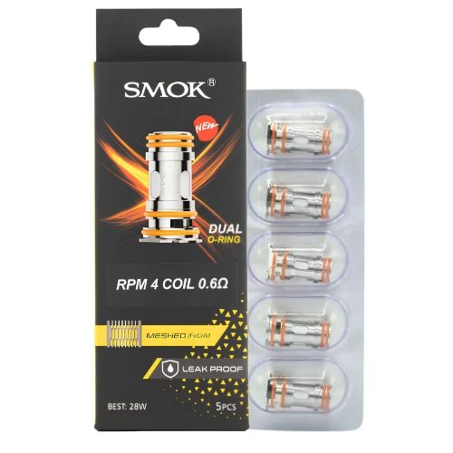 SMOK RPM 4 Replacement Coils (5-Pack) 0.6 ohm with packaging