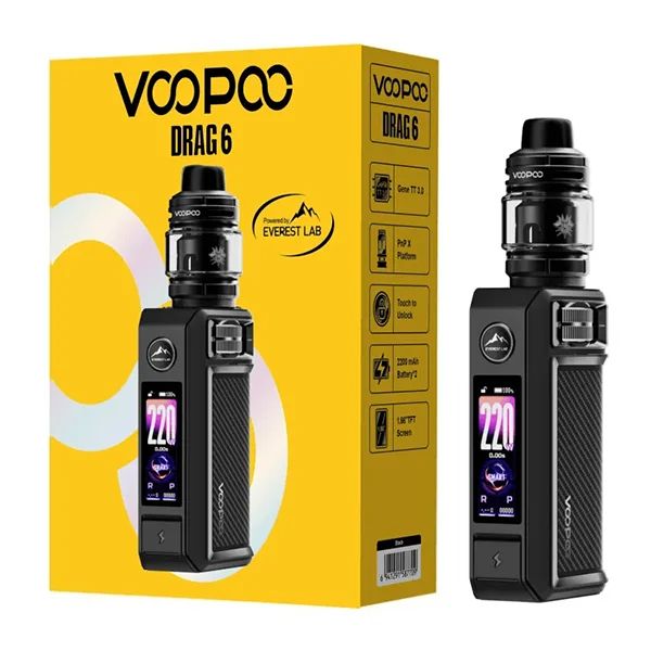 Voopoo Drag 6 Starter Kit black with packaging