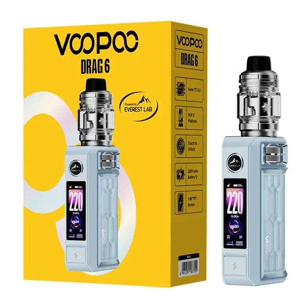 Voopoo Drag 6 Starter Kit blue with packaging