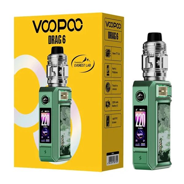 Voopoo Drag 6 Starter Kit green with packaging