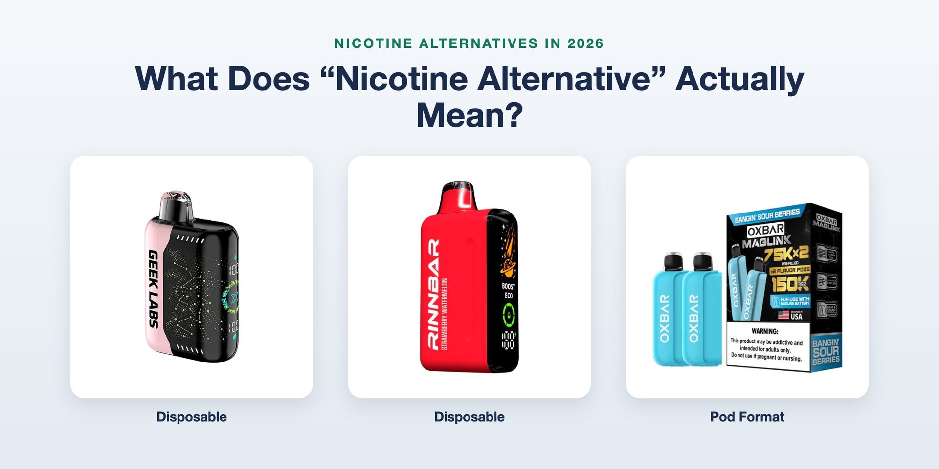 Seeing “Nicotine Alternative” on Vape Products? Here’s What It Actually Means